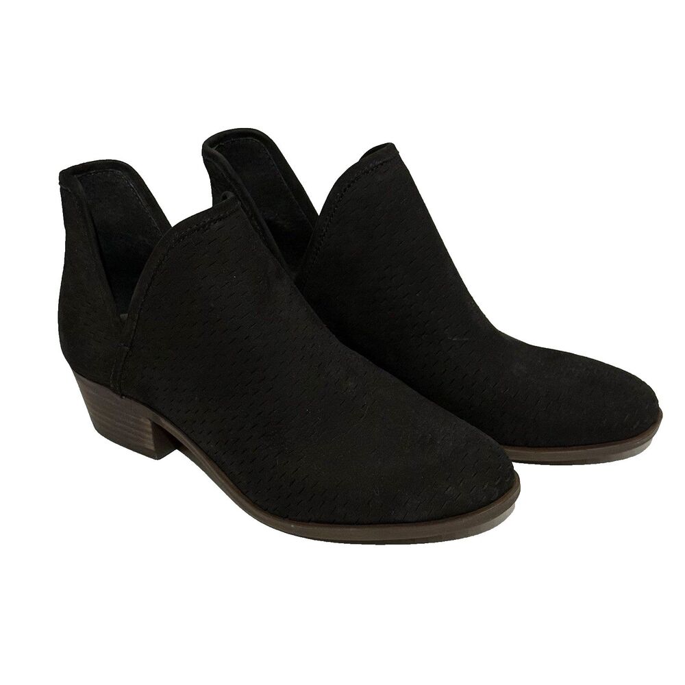 Lucky Brand Baley Ankle Bootie Black Nubuck Women's Size 8.5 NWOT